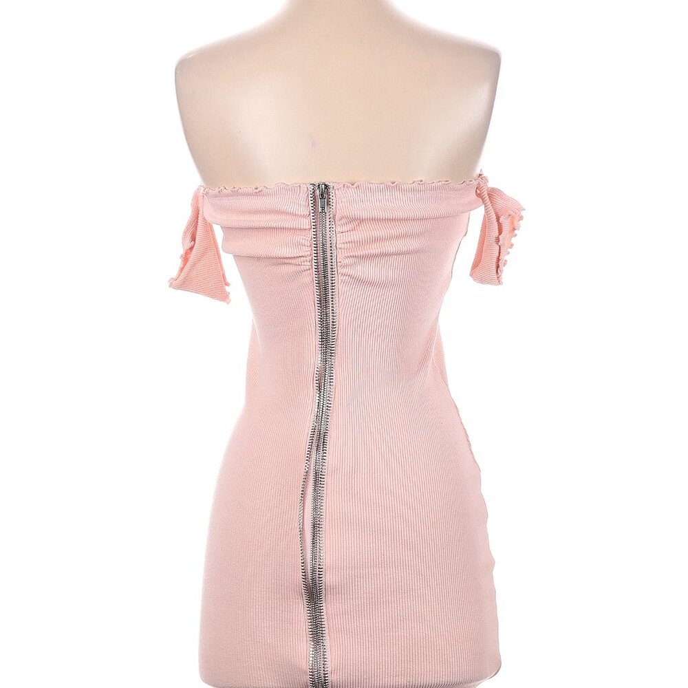 Hot & Delicious Ribbed Off-Shoulder Mini Dress - Picture 2 of 3